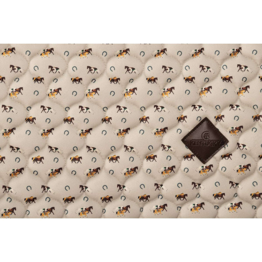 Kentucky Tapis de Selle Velvet Horse Printing de Saut Beige