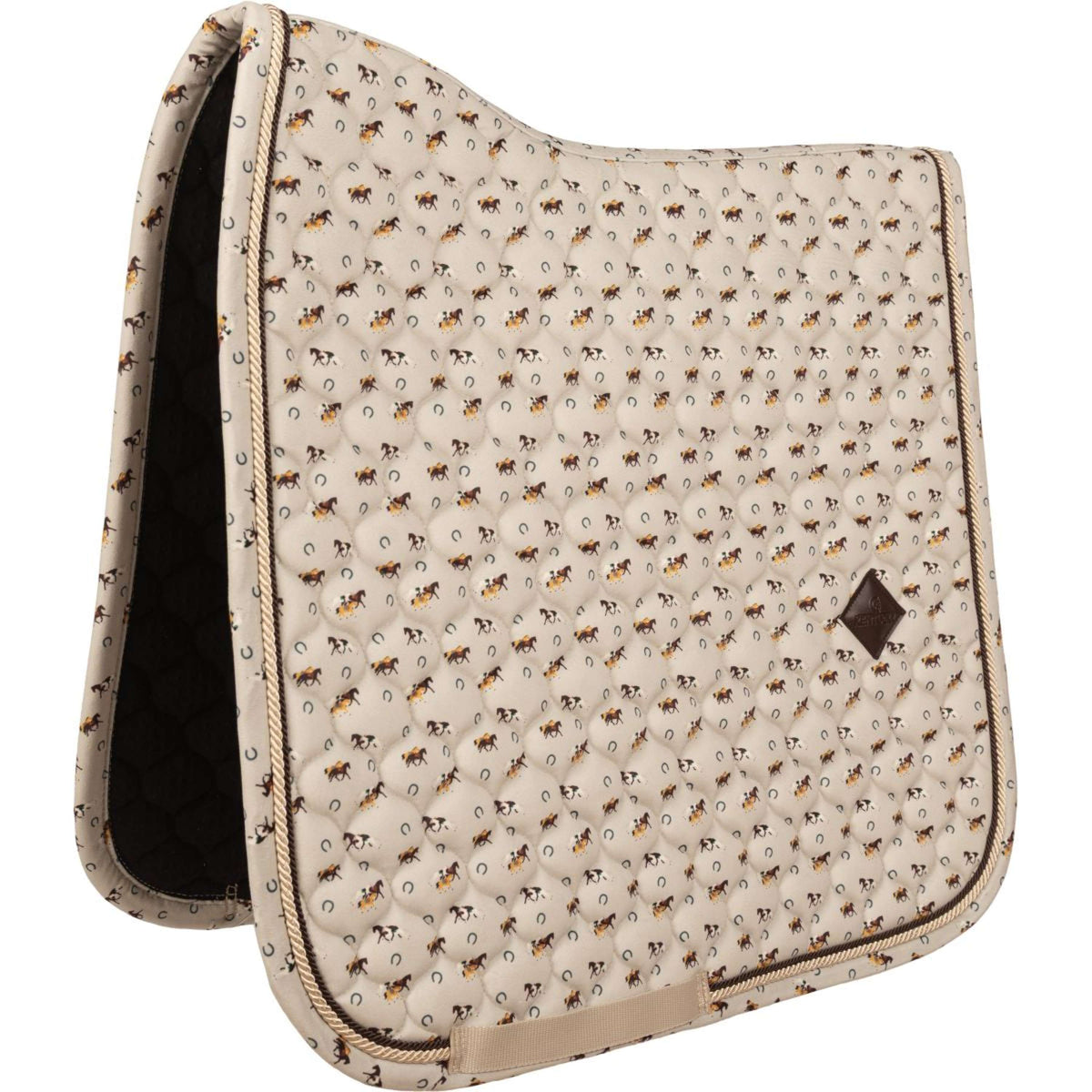 Kentucky Tapis de Selle Velvet Horse Printing Dressage Beige