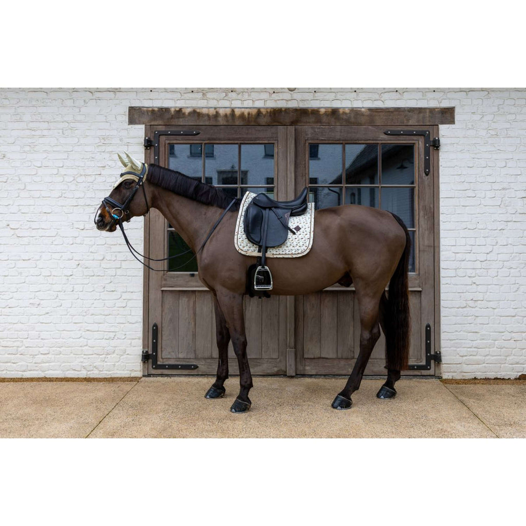 Kentucky Tapis de Selle Velvet Horse Printing Dressage Beige