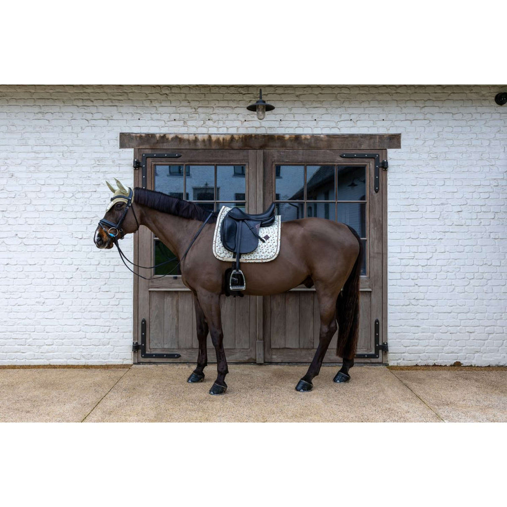 Kentucky Tapis de Selle Velvet Horse Printing Dressage Beige