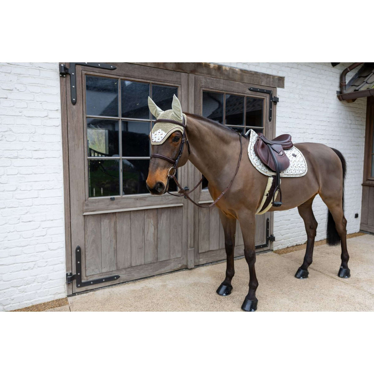 Kentucky Tapis de Selle Velvet Horse Printing Beige
