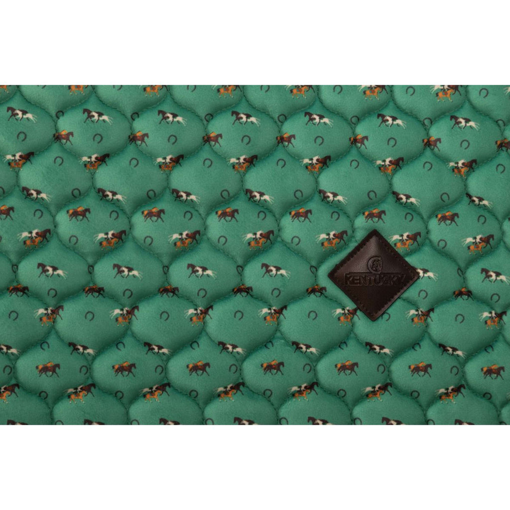 Kentucky Tapis de Selle Velvet Horse Printing Vert