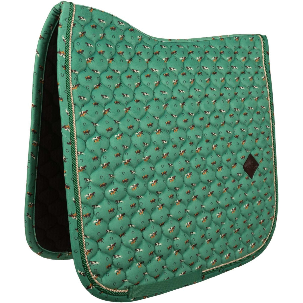 Kentucky Tapis de Selle Velvet Horse Printing Dressage Vert