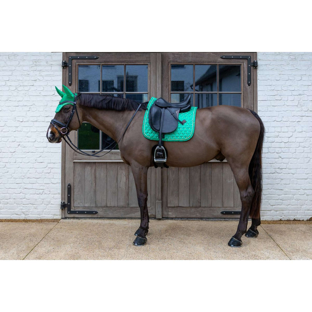Kentucky Tapis de Selle Velvet Horse Printing Dressage Vert