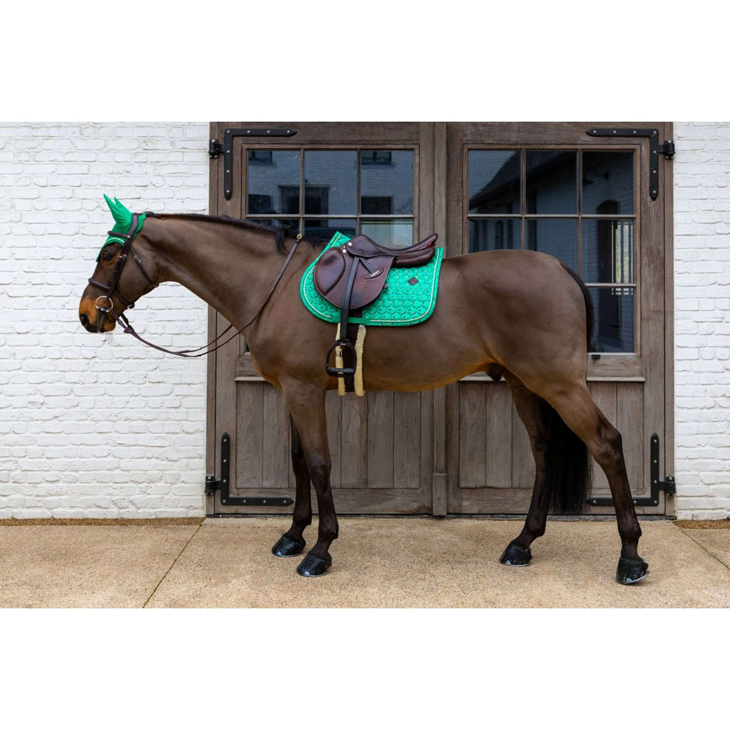 Kentucky Tapis de Selle Velvet Horse Printing de Saut Vert