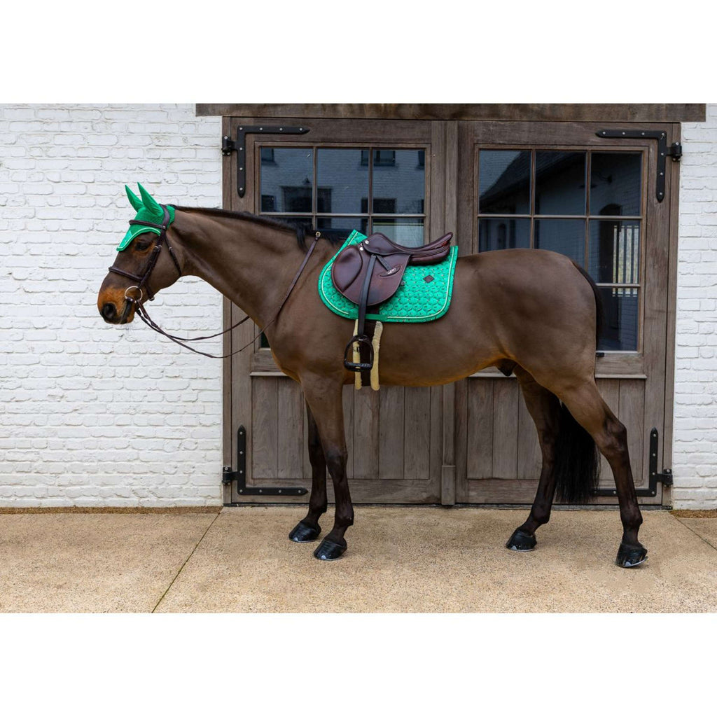 Kentucky Tapis de Selle Velvet Horse Printing de Saut Vert