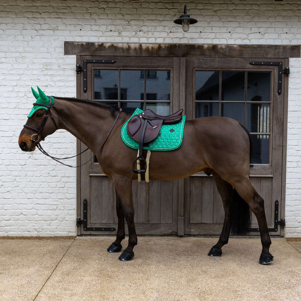 Kentucky Tapis de Selle Velvet Horse Printing de Saut Vert
