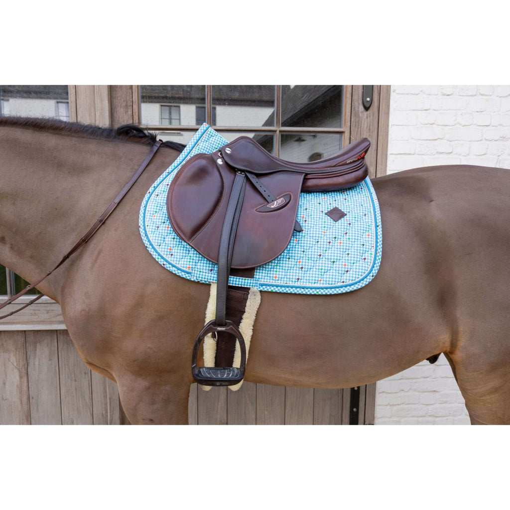 Kentucky Tapis de Selle Velvet Pied De Poule de Saut Marin