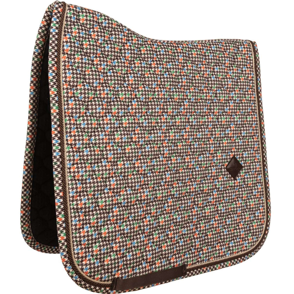 Kentucky Tapis de Selle Velvet Pied De Poule Dressage Marron