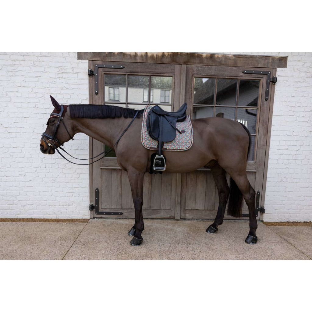 Kentucky Tapis de Selle Velvet Pied De Poule Dressage Marron
