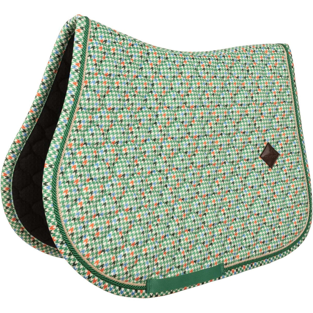 Kentucky Tapis de Selle Velvet Pied De Poule de Saut Vert clair