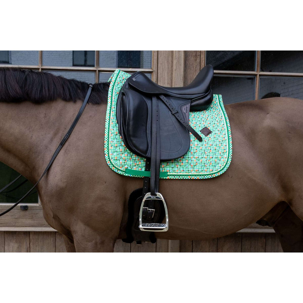 Kentucky Tapis de Selle Velvet Pied De Poule Dressage Vert clair