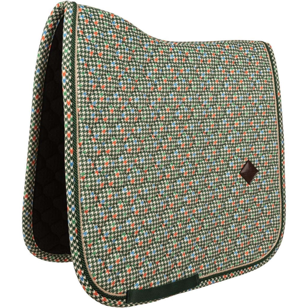 Kentucky Tapis de Selle Velvet Pied De Poule Dressage Vert foncé