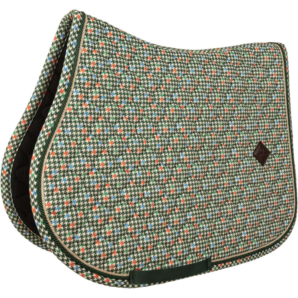 Kentucky Tapis de Selle Velvet Pied De Poule de Saut Vert foncé