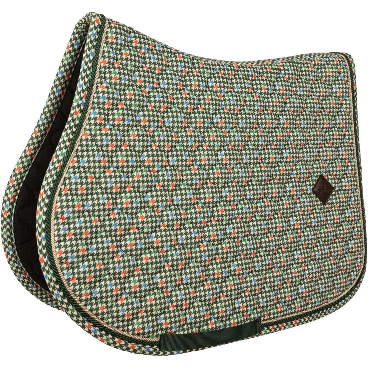 Kentucky Tapis de Selle Velvet Pied De Poule de Saut Vert foncé