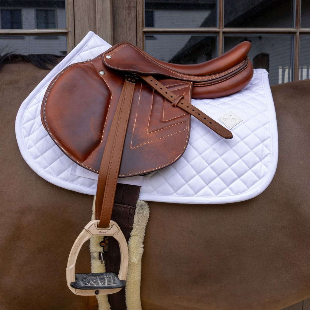Kentucky Tapis de Selle Skin Friendly Diamond de Saut Blanc