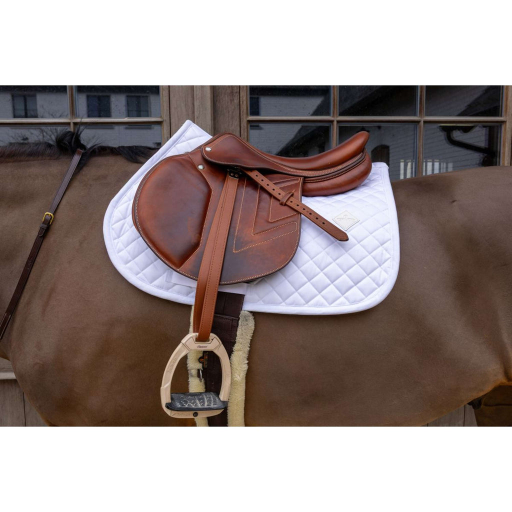 Kentucky Tapis de Selle Skin Friendly Diamond de Saut Blanc