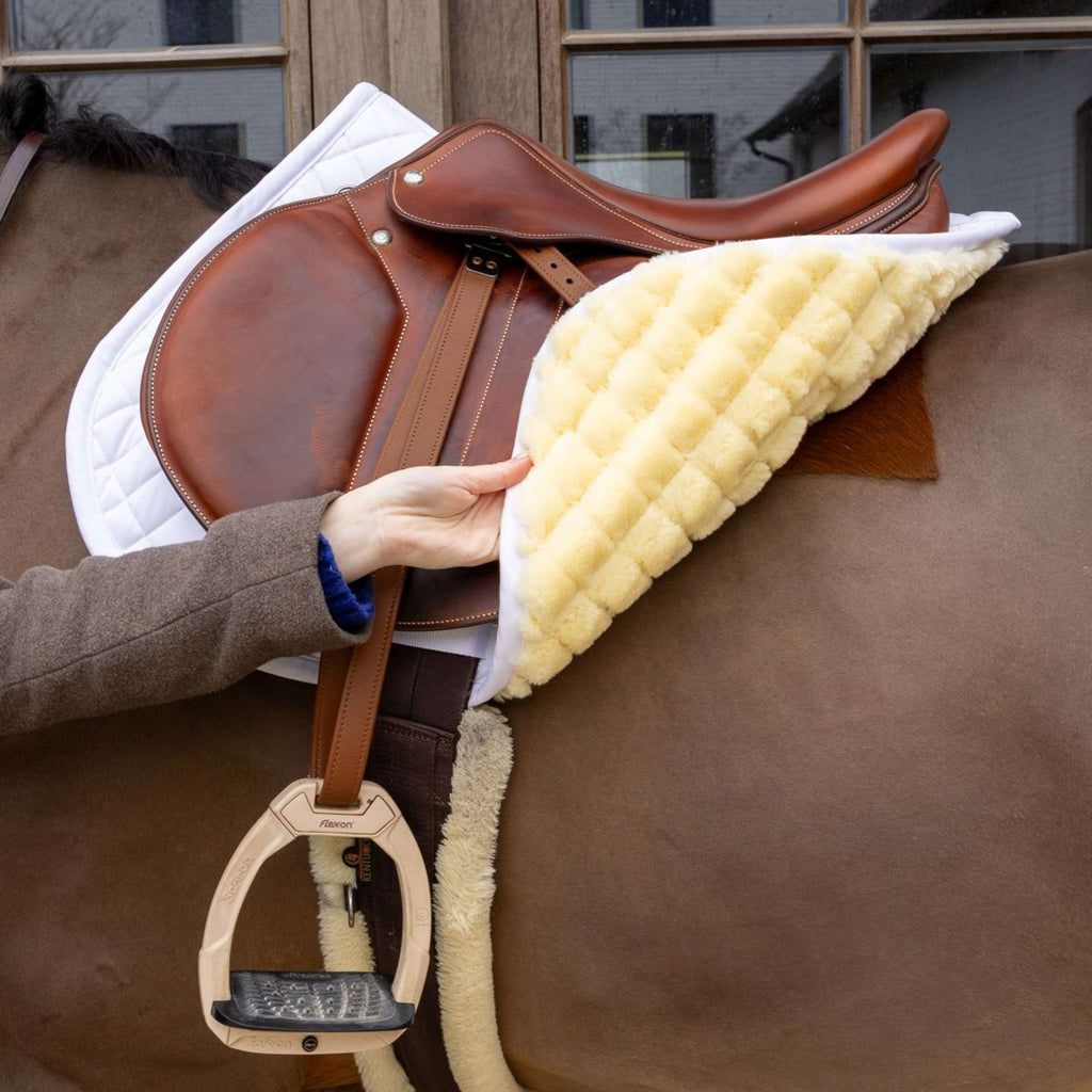 Kentucky Tapis de Selle Skin Friendly Diamond de Saut Blanc