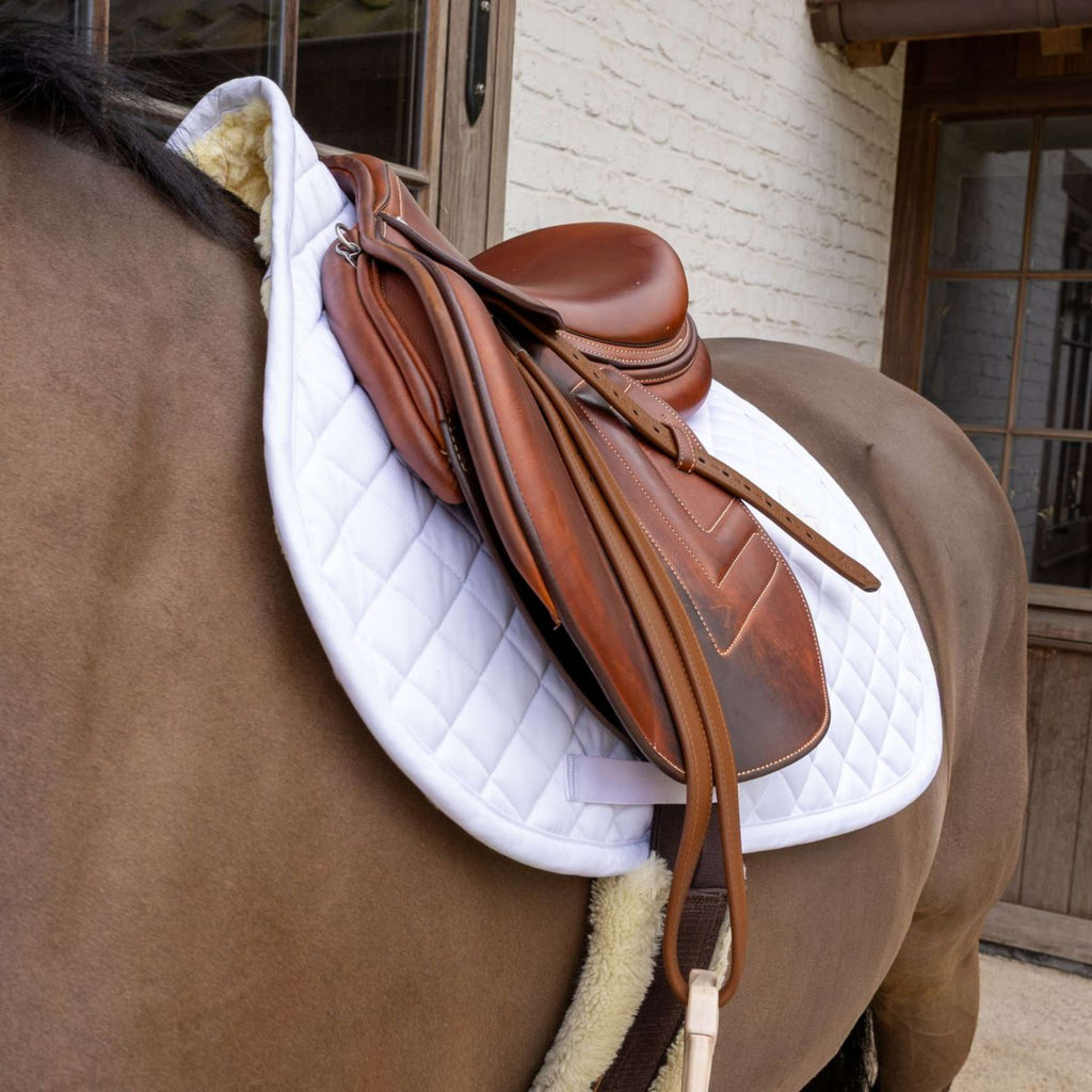 Kentucky Tapis de Selle Skin Friendly Diamond de Saut Blanc