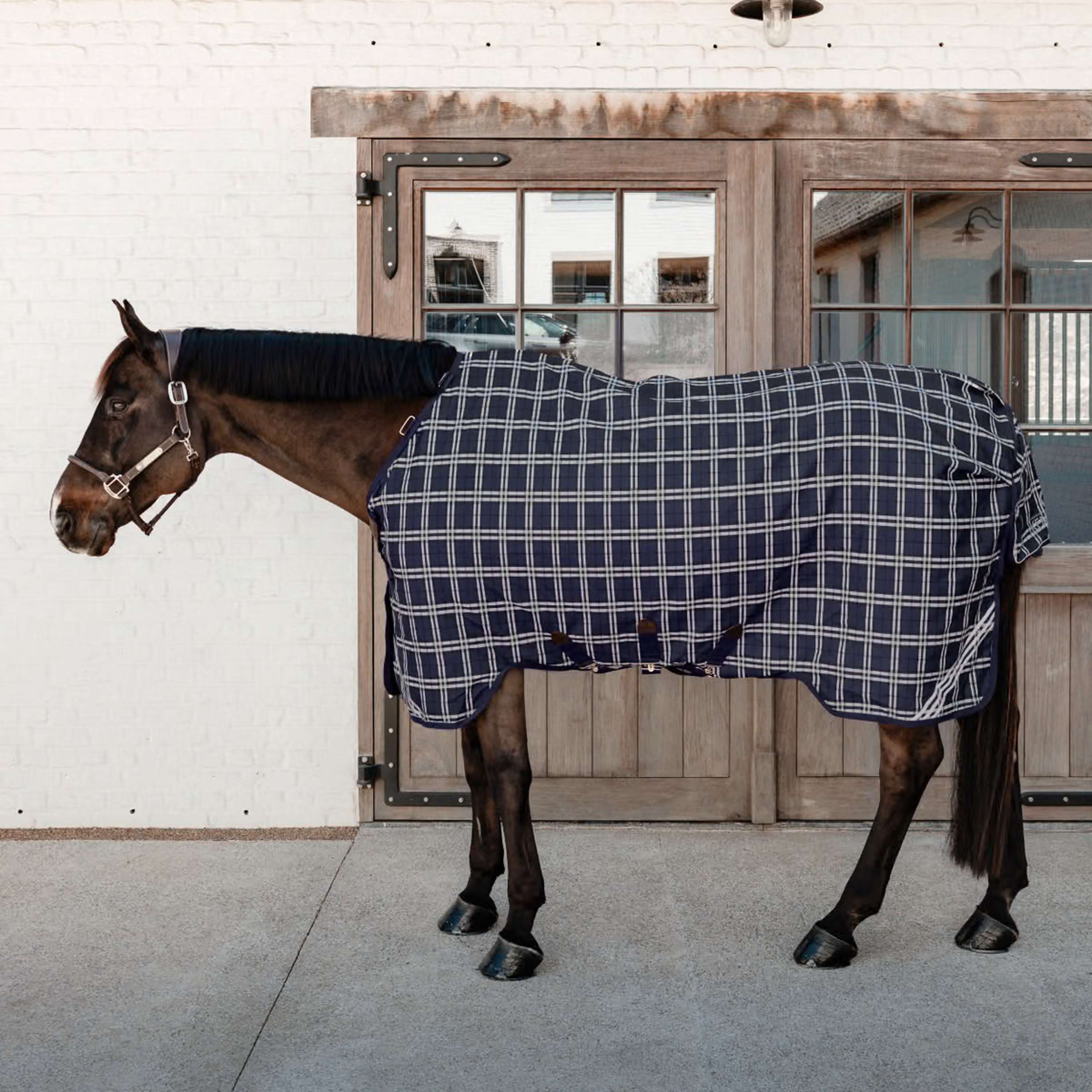 Kentucky Turnout Rug All Weather Waterproof Comfort 0g Navy Check