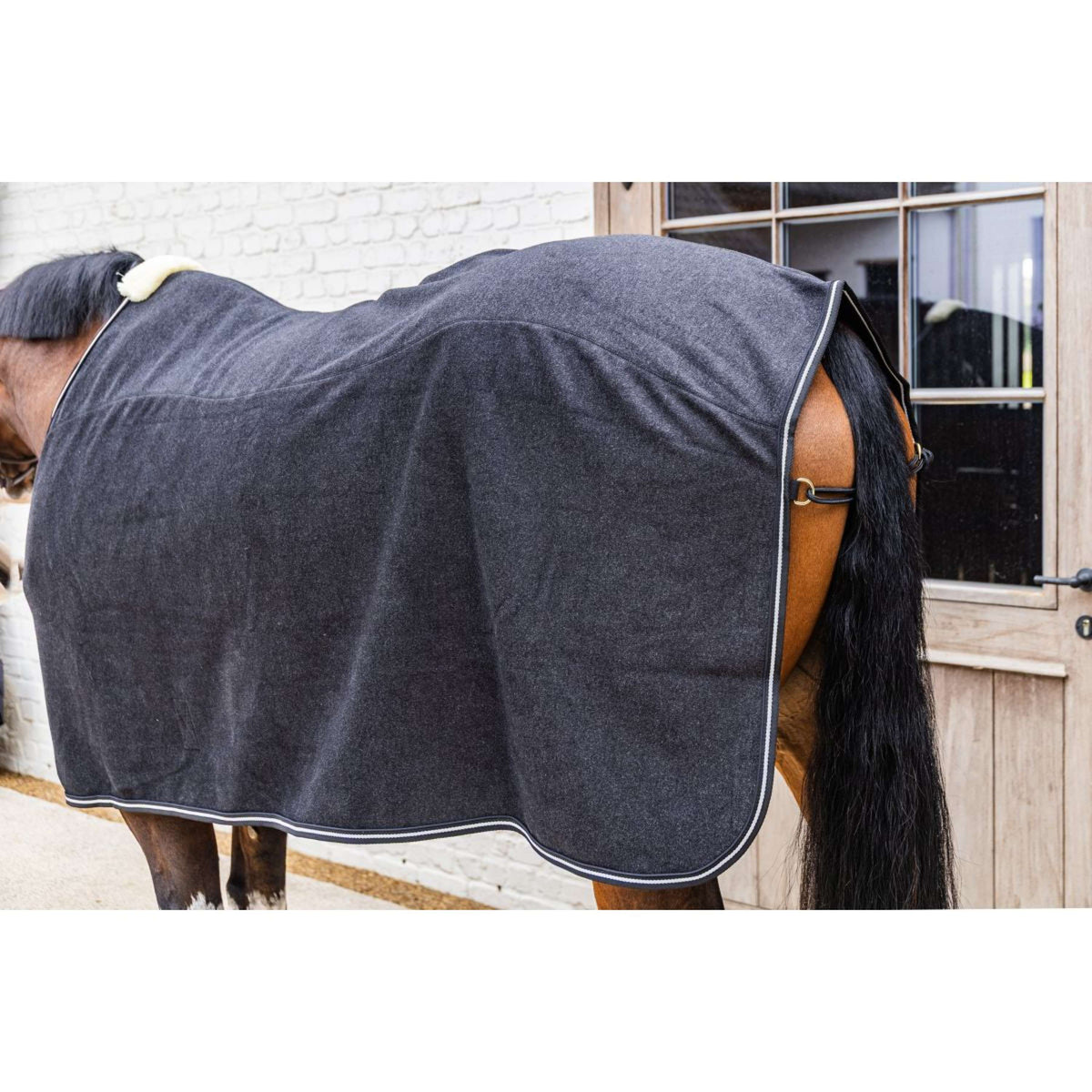 Kentucky Couverture Polaire Heavy Melange Noir