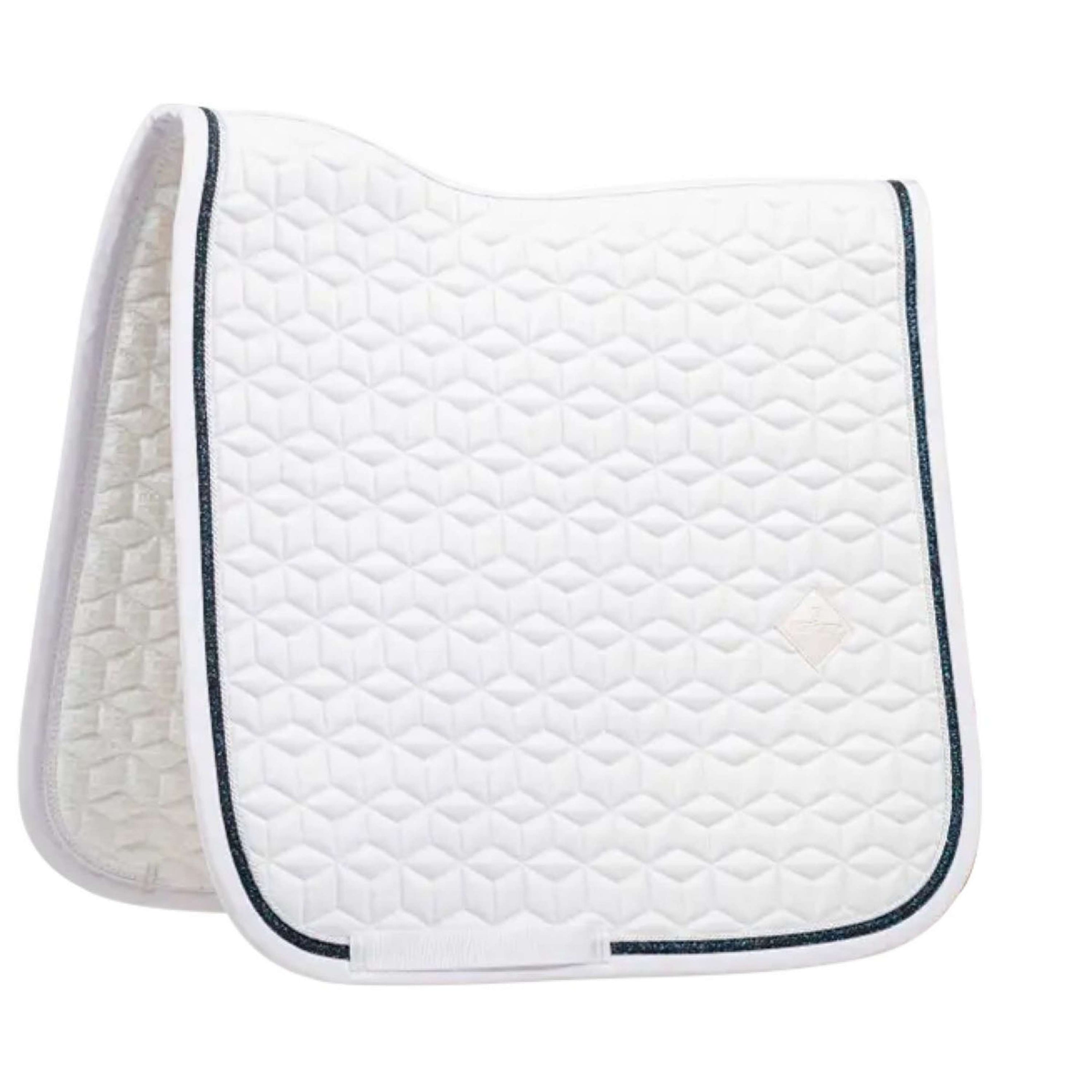 Kentucky Tapis de Selle Glitter Rope Dressage Blanc/Noir Kentucky Tapis de Selle Glitter Rope Dressage Blanc/Noir