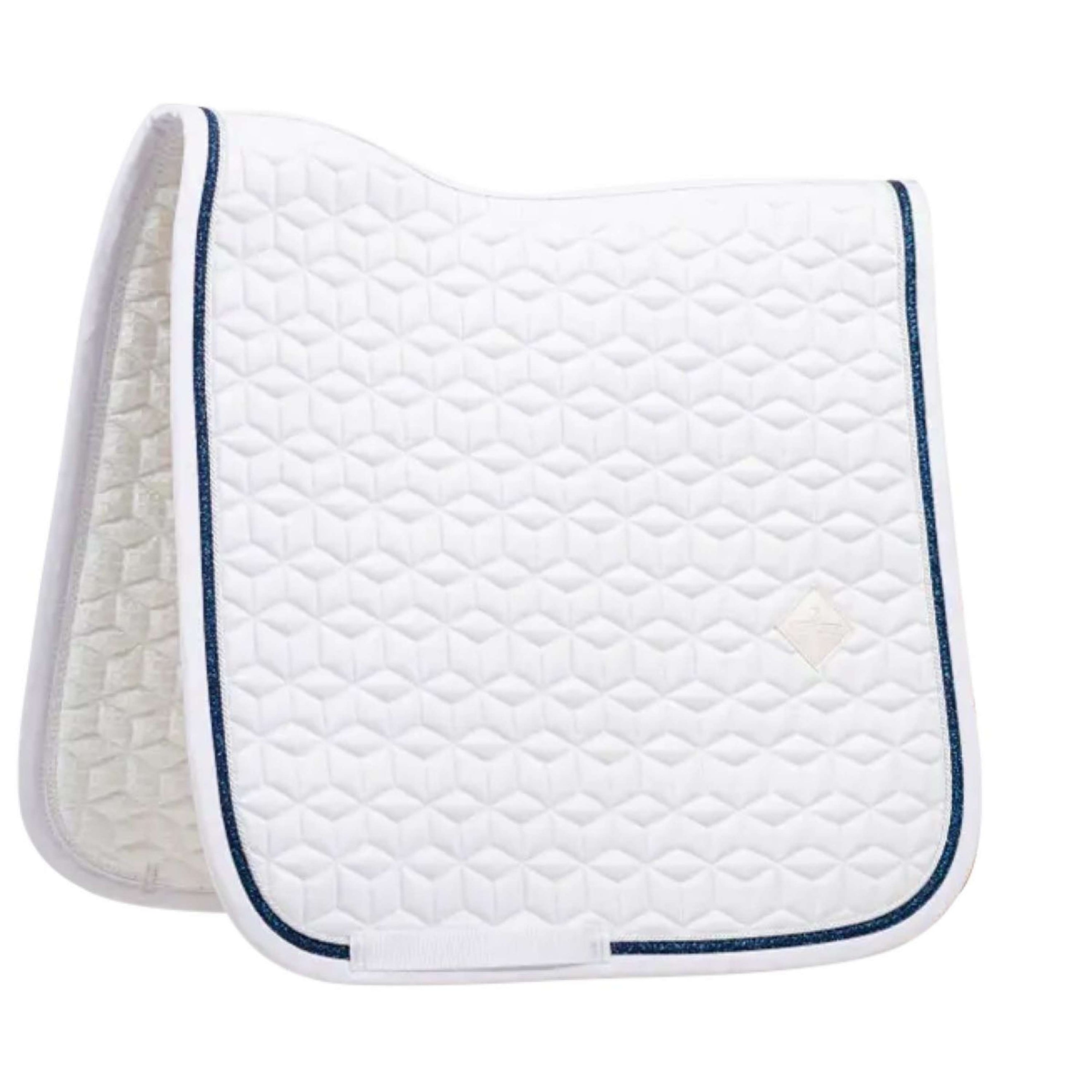 Kentucky Tapis de Selle Glitter Rope Dressage blanc/marine Kentucky Tapis de Selle Glitter Rope Dressage blanc/marine