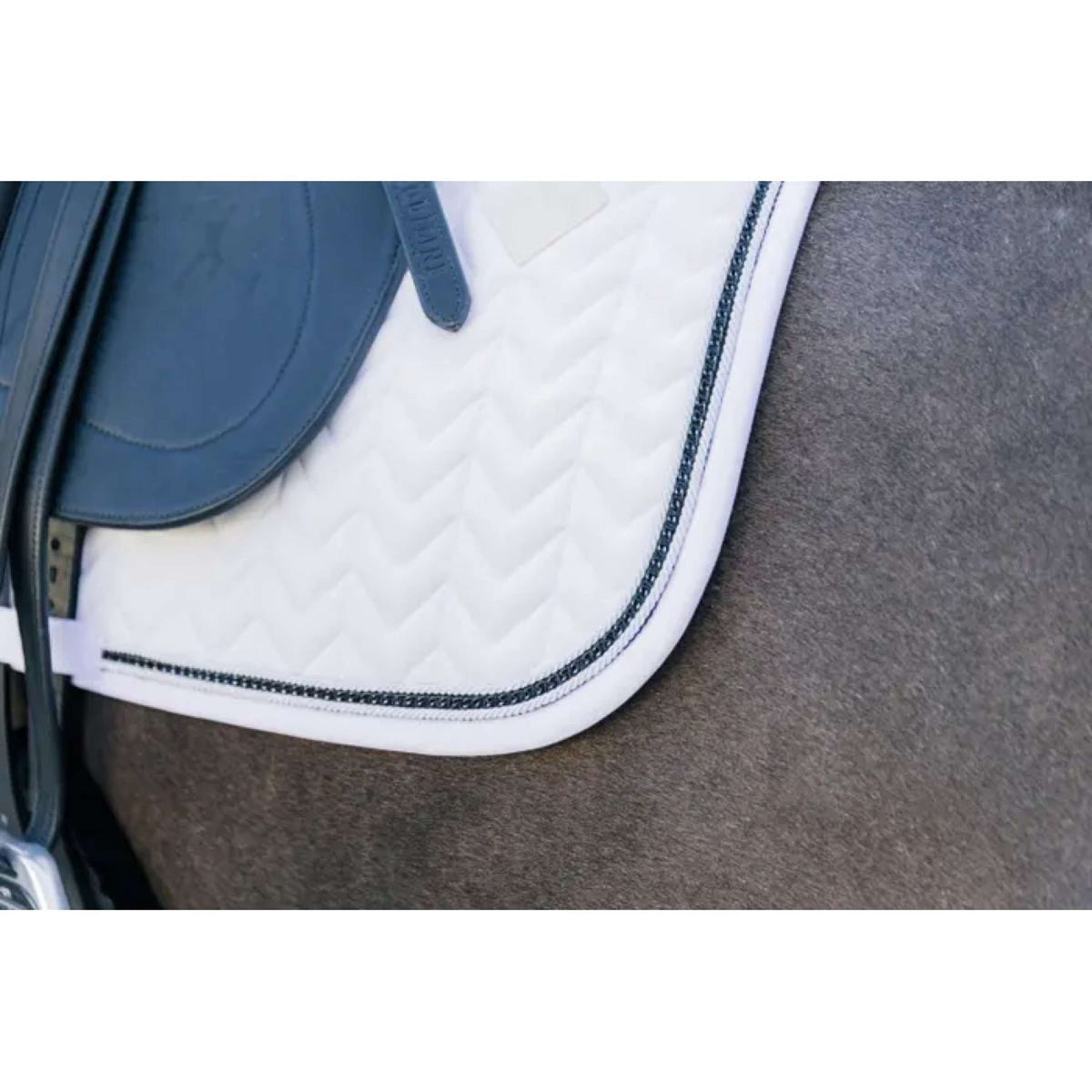 Kentucky Tapis de Selle Metal Chain Dressage Blanc