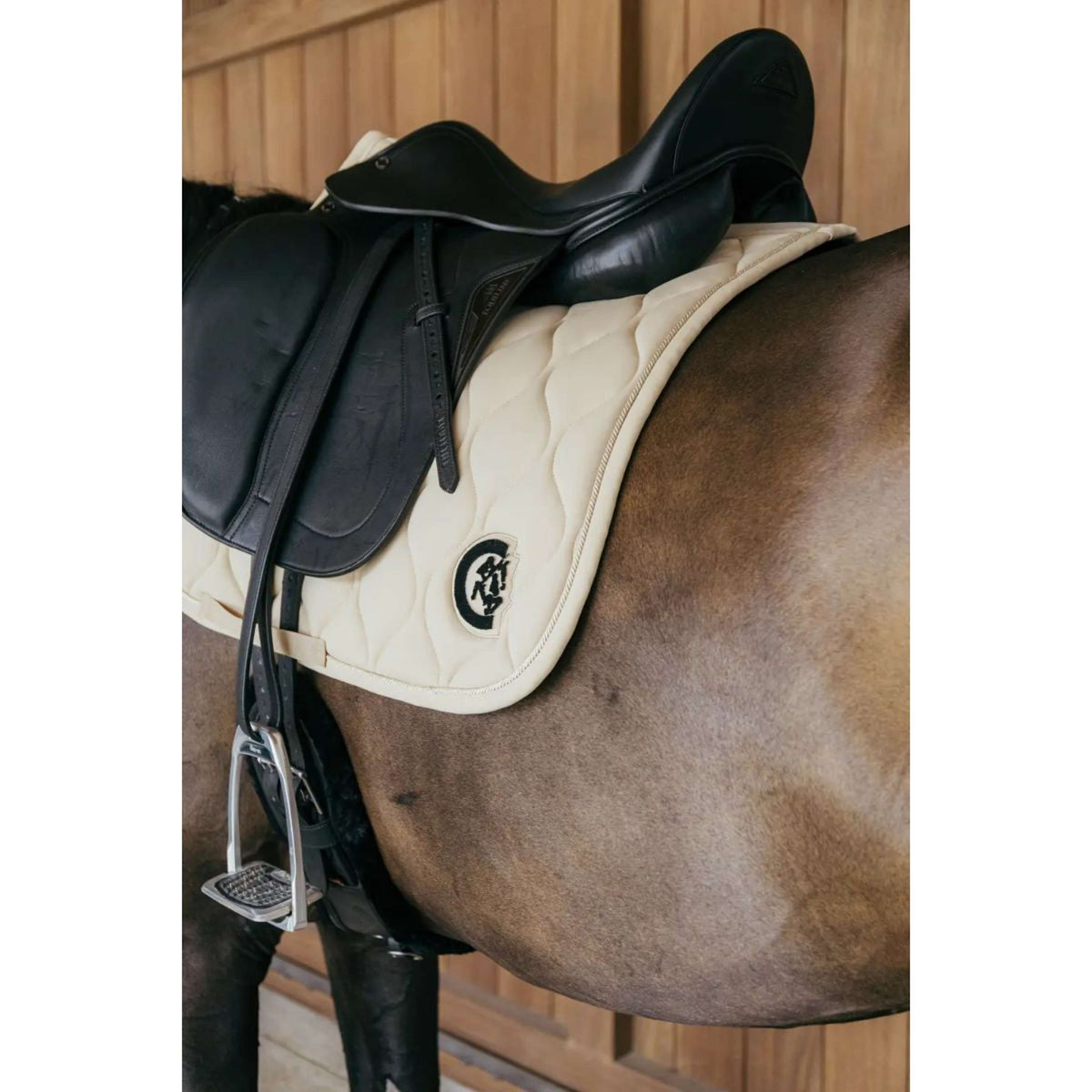 Kentucky Tapis de Selle Wave 3D logo Dressage Beige