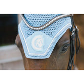 Kentucky Horsewear Bonnet Anti-Mouches Wellington 3D Logo Bleu Clair