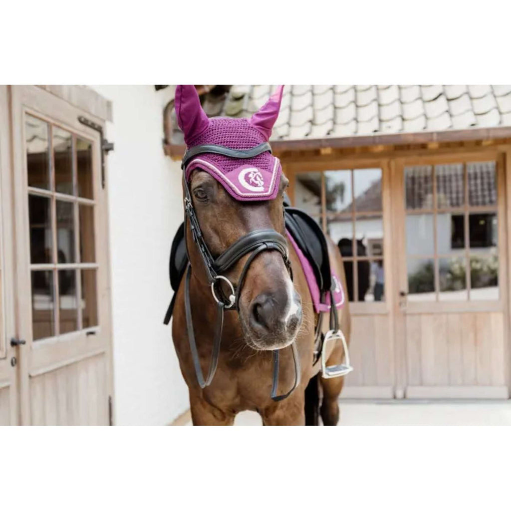 Kentucky Horsewear Bonnet Anti-Mouches Wellington 3D Logo Violet