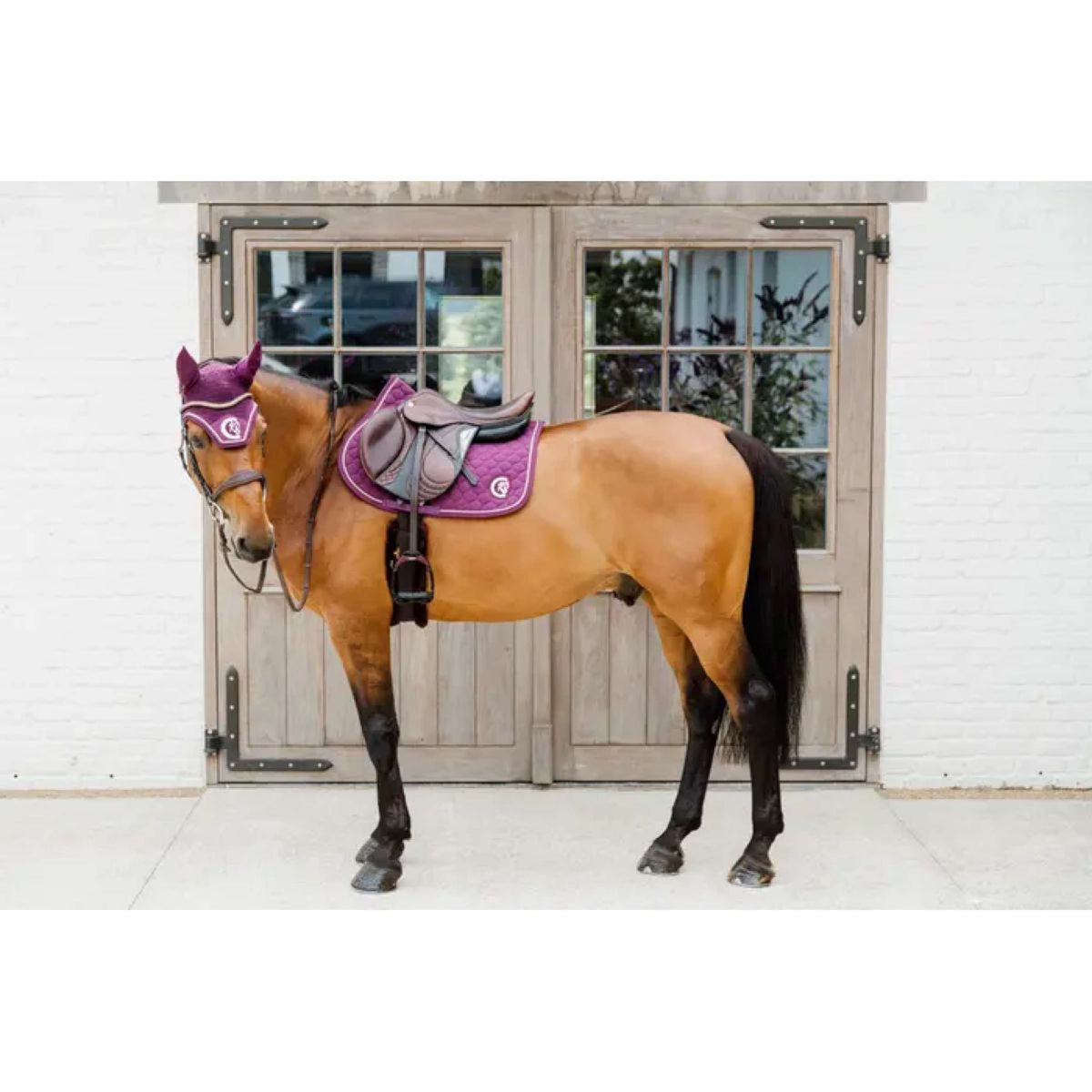 Kentucky Horsewear Bonnet Anti-Mouches Wellington 3D Logo Violet