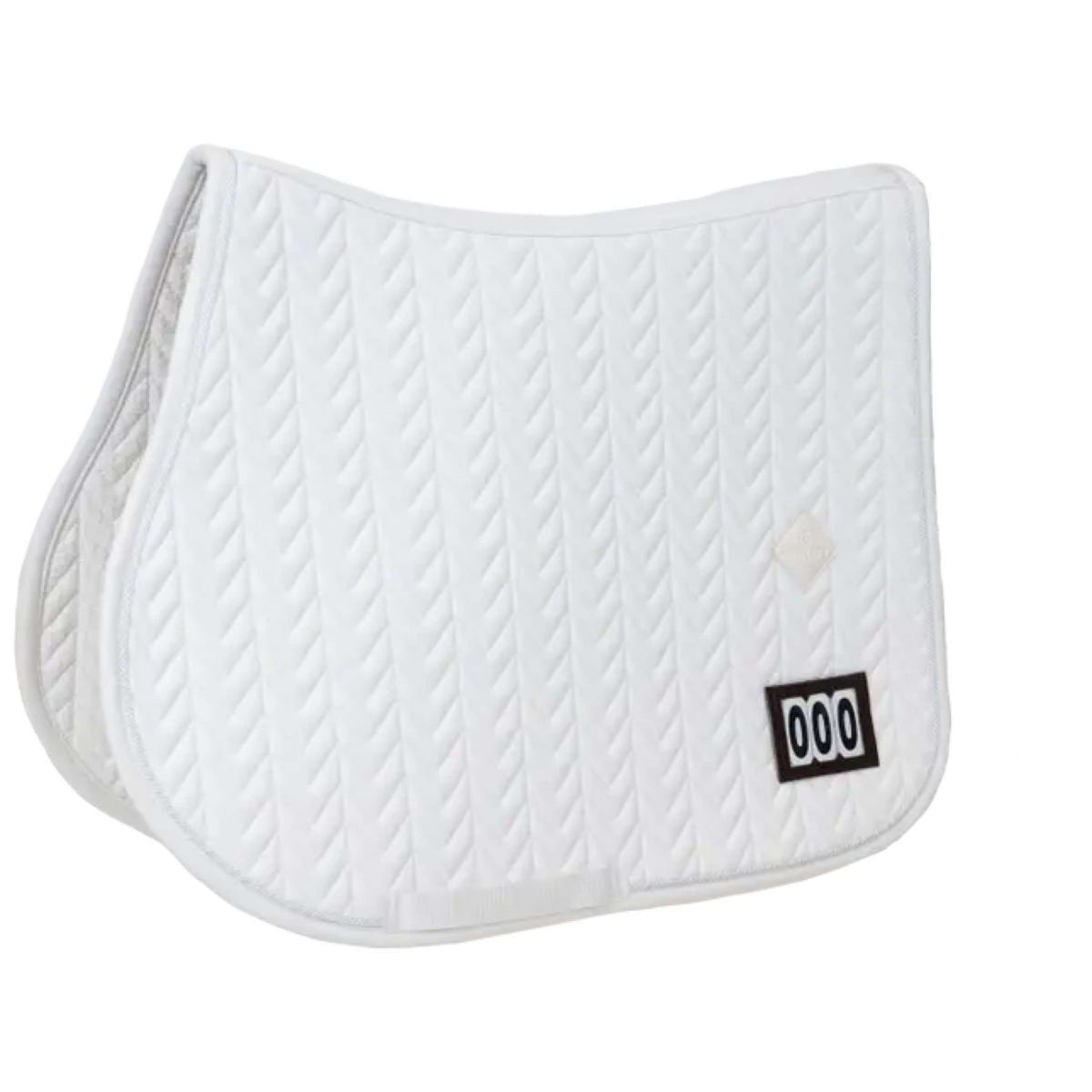 Kentucky Horsewear Tapis de Selle Fishbone Competiton de Saut Blanc