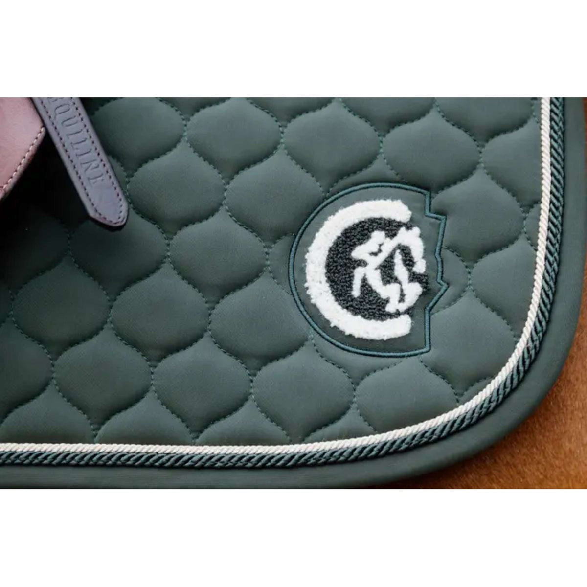 Kentucky Horsewear Tapis de Selle Onion Quilt 3D Logo de Saut Pine Green