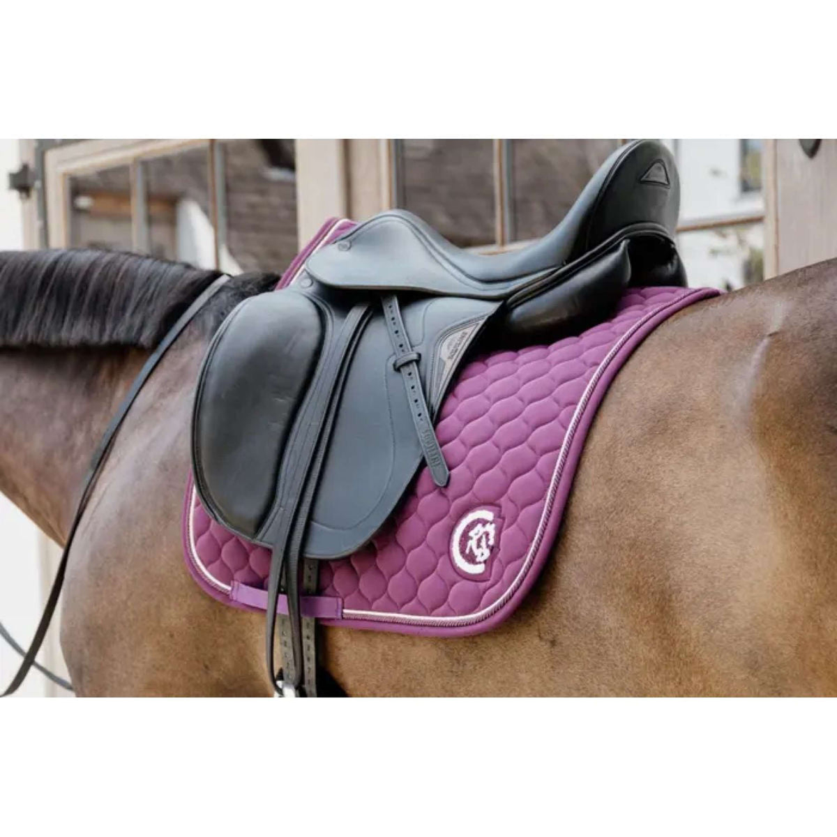 Kentucky Horsewear Tapis de Selle Onion Quilt 3D Logo Dressage Violet