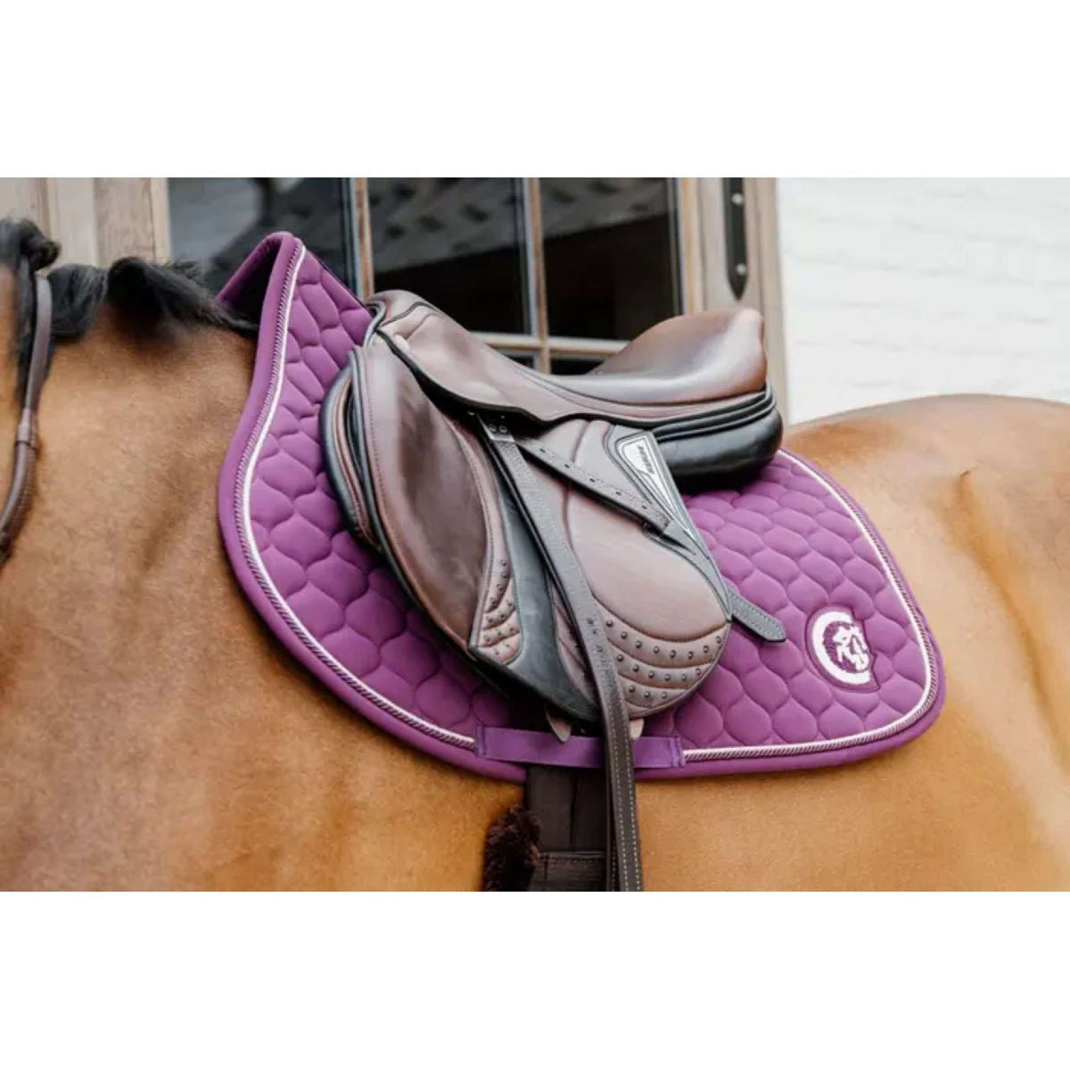 Kentucky Horsewear Tapis de Selle Onion Quilt 3D Logo de Saut Violet