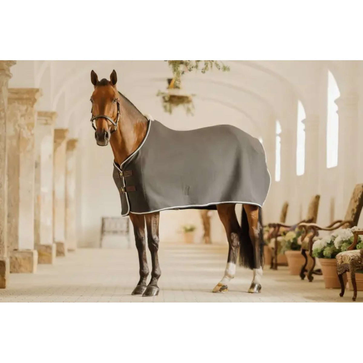 Kentucky Horsewear Couverture Polaire Show Vegan Wool Gris