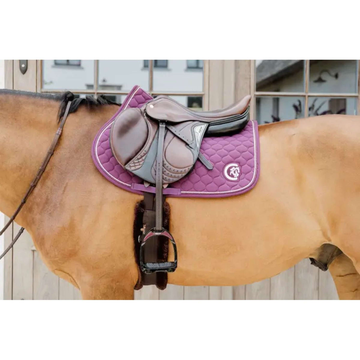 Kentucky Horsewear Tapis de Selle Onion Quilt 3D Logo de Saut Violet