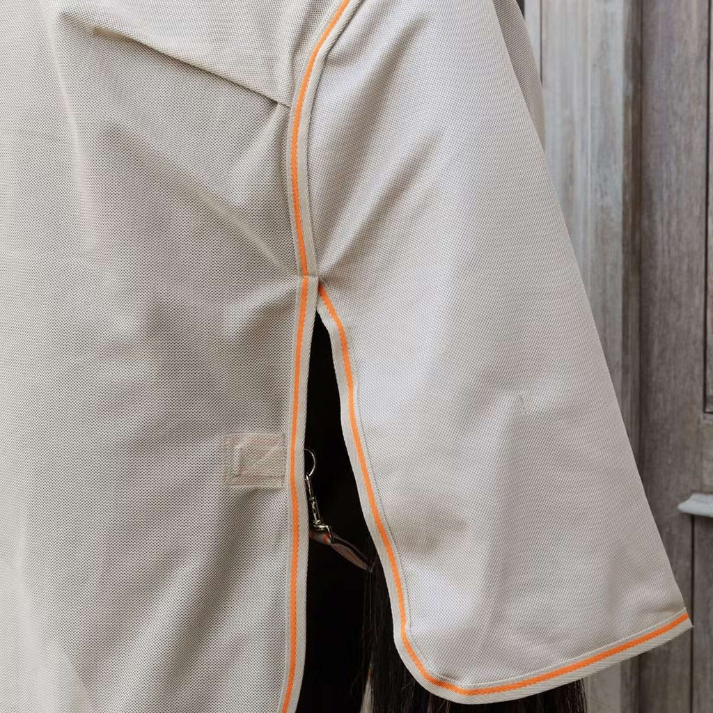 Kentucky Horsewear Couverture Anti-Mouches Comfort Mesh Beige/Orange