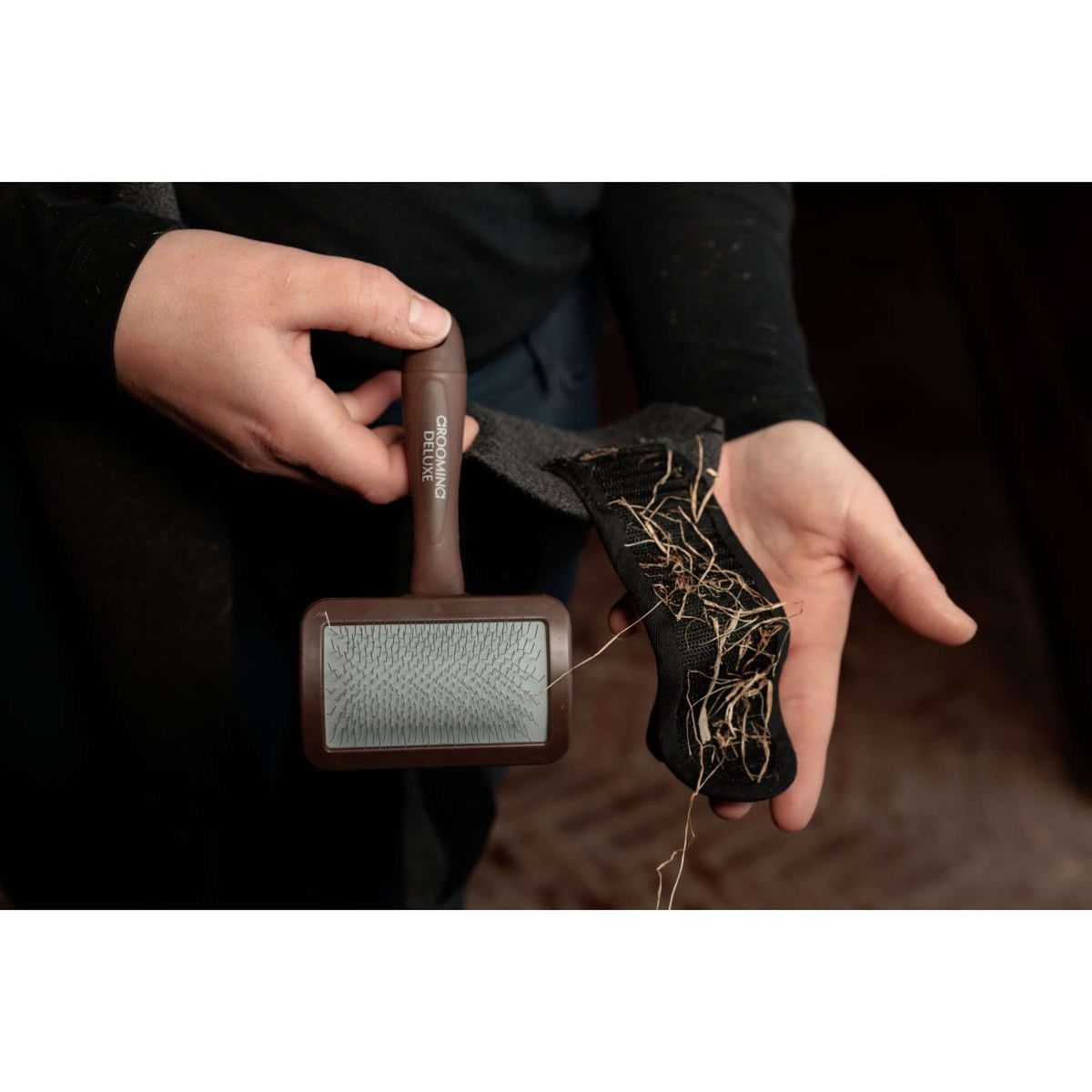 Grooming Deluxe by Kentucky Velcro Cleaning Brush Marron