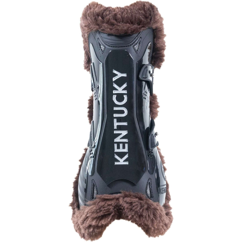 Kentucky Horsewear Protèges-Tendons Bamboo Elastic Vegan Sheepskin Noir/Beige