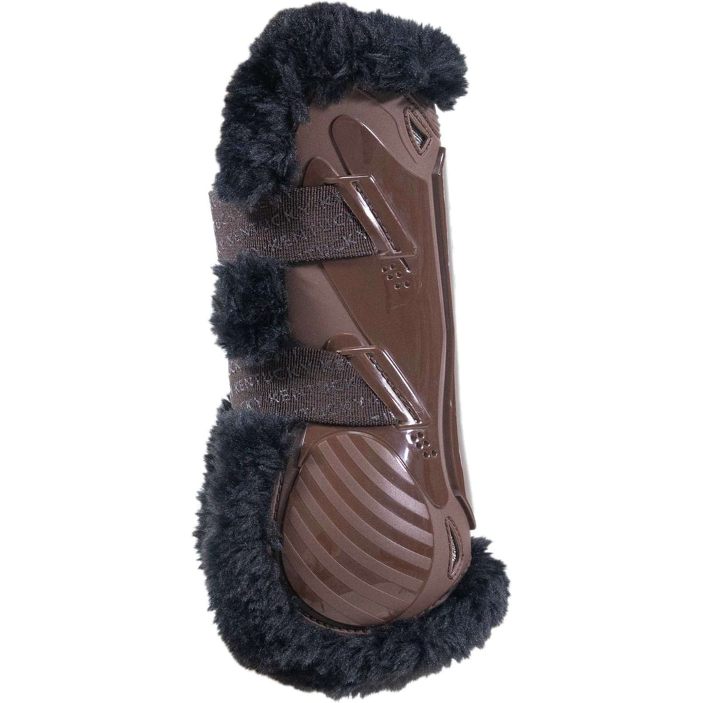 Kentucky Horsewear Protèges-Tendons Bamboo Elastic Vegan Sheepskin Marron/Noir