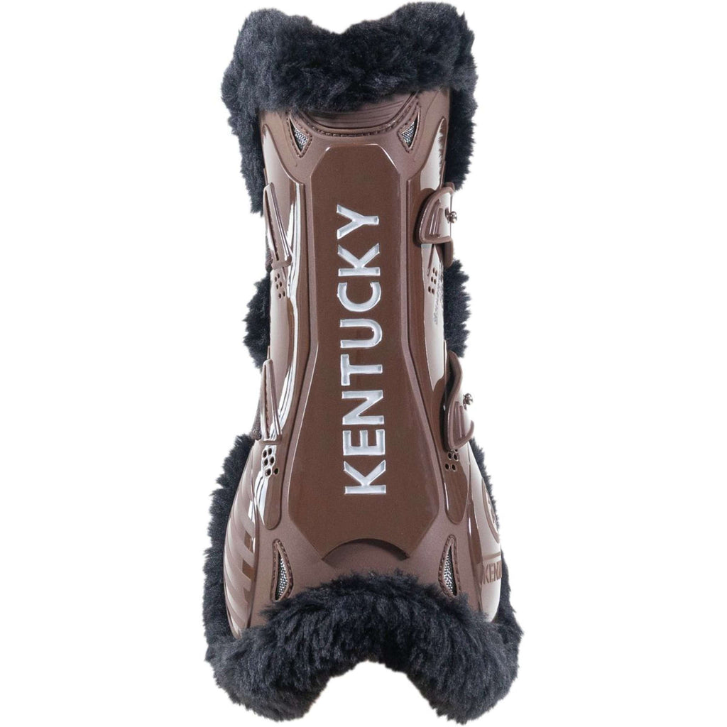 Kentucky Horsewear Protèges-Tendons Bamboo Elastic Vegan Sheepskin Marron/Noir