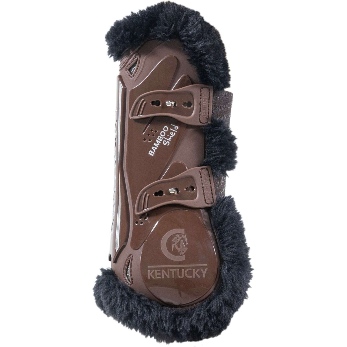 Kentucky Horsewear Protèges-Tendons Bamboo Elastic Vegan Sheepskin Marron/Noir