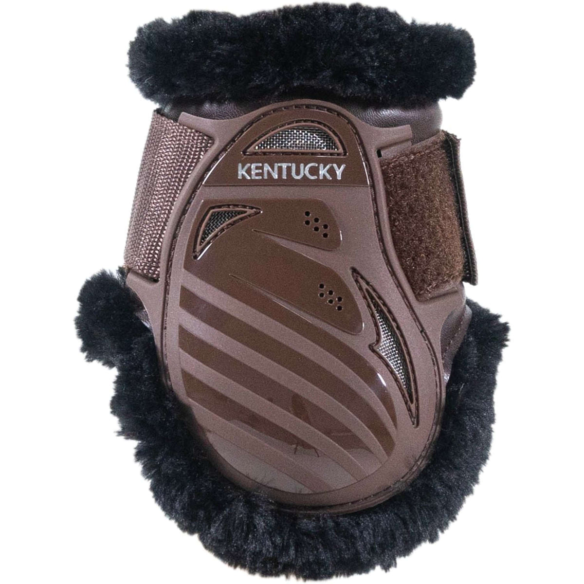 Kentucky Protège-Boulets Young Horse Vegan Sheepskin Marron/Noir