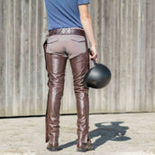 Dyon Longues Jambières en Cuir Standard Marron