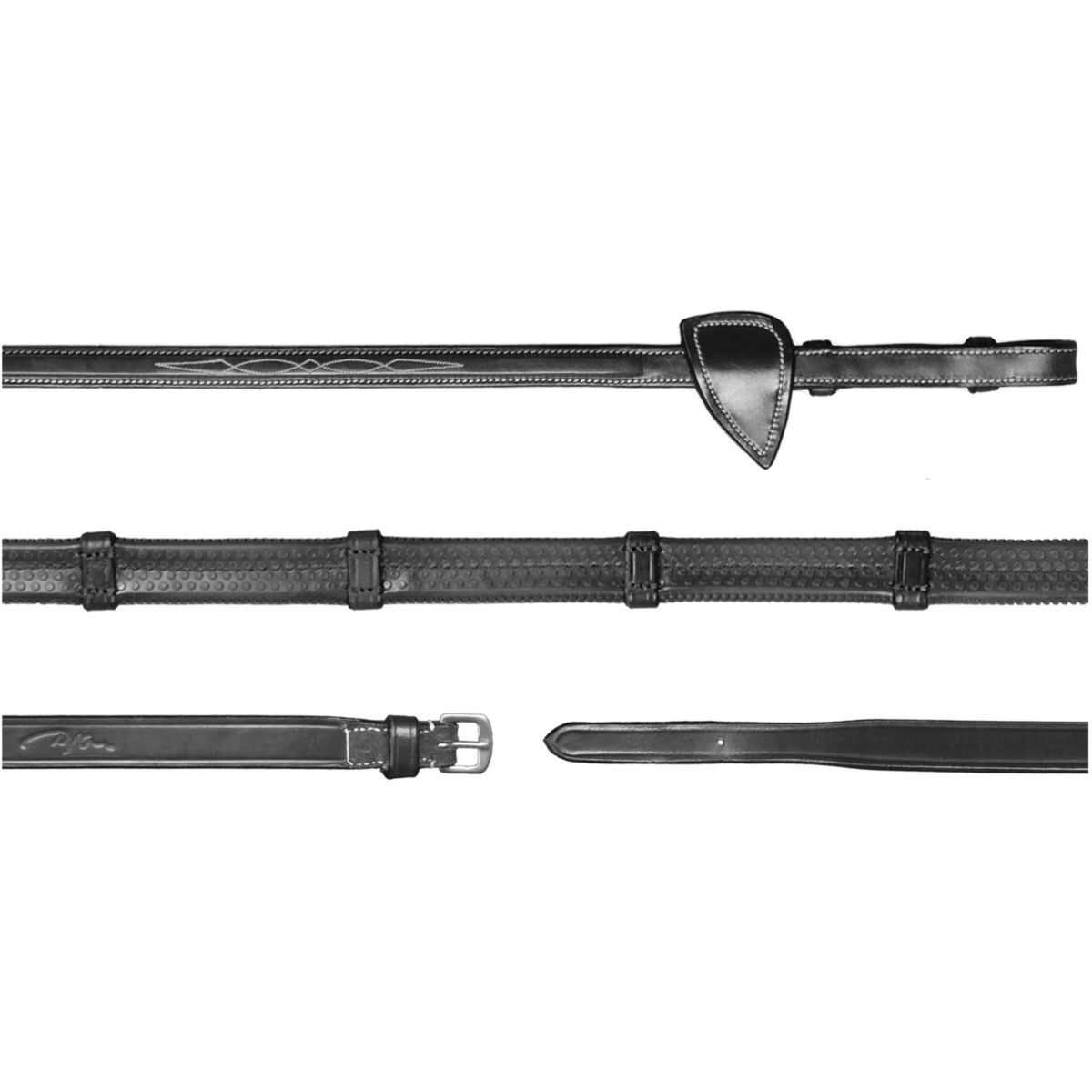 Dyon Rênes 7 Loops US Collection 1/2 Caoutchouc Noir