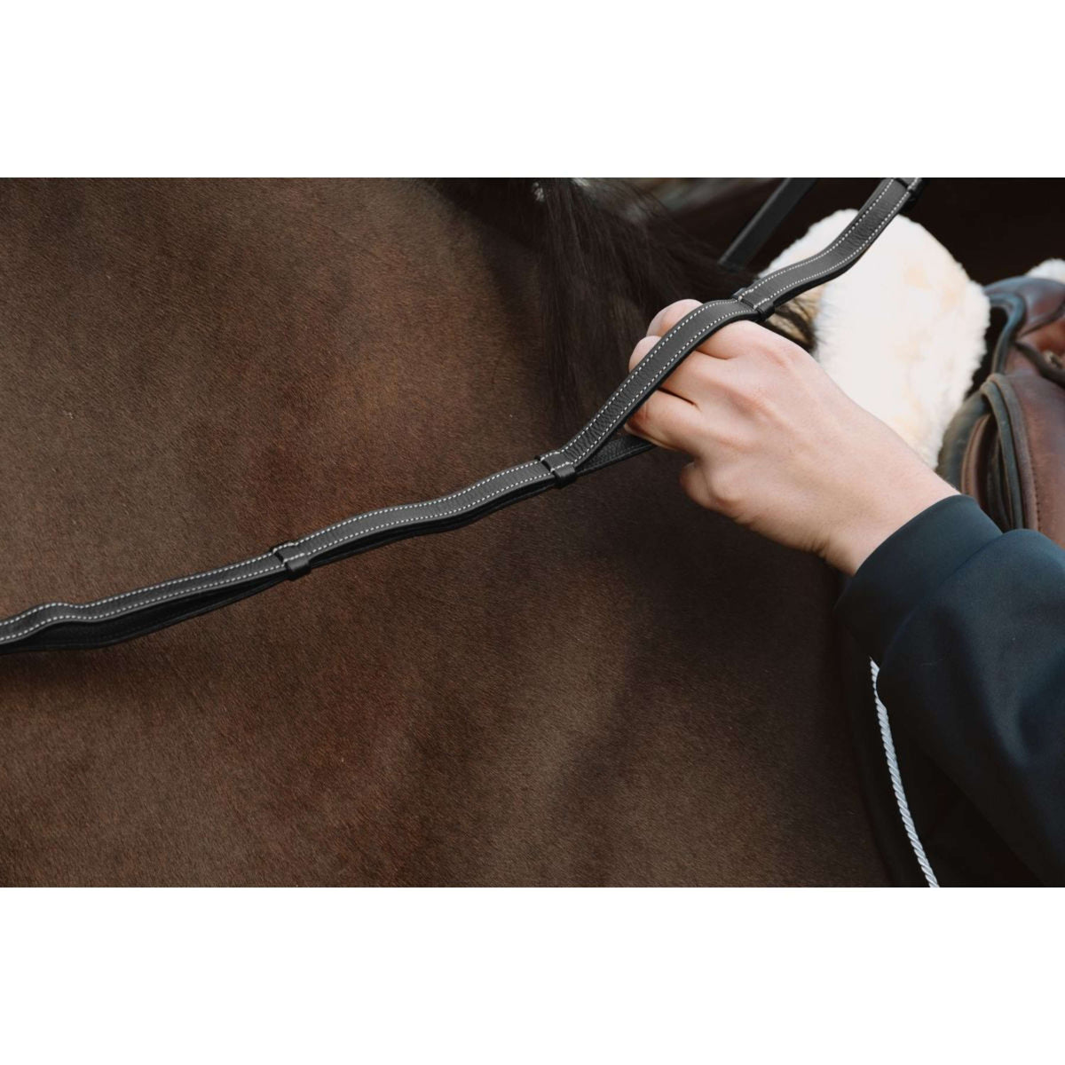 Dyon Rênes Leather Working Collection 1/2 avec Poignées Noir