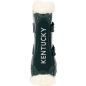 Kentucky Horsewear Protèges-Tendons Bamboo Elastic Vegan Sheepskin Vert foncé