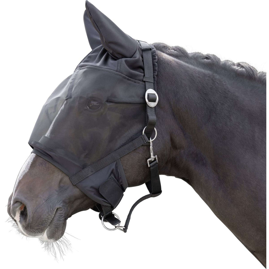 Kerbl Licol avec Masque Anti-mouches Noir